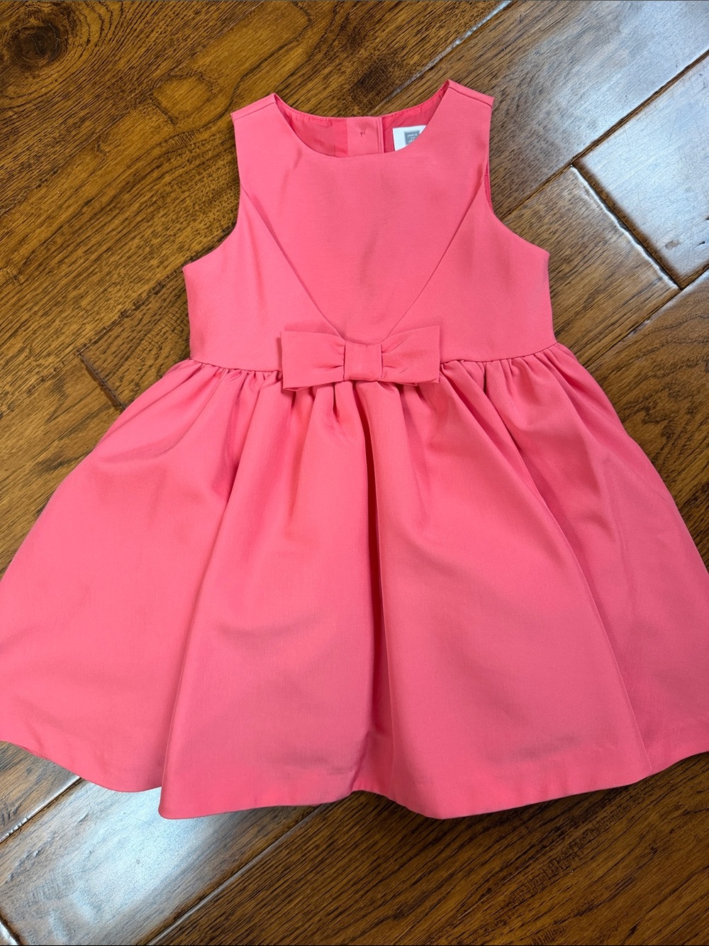 Girls' Coral Bow-Accent Party Dress